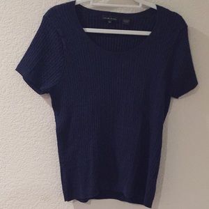 Jeanne Pierre blue sweater top